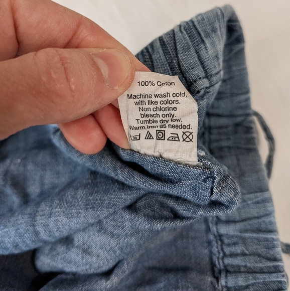 J. Crew Chambray Shorts Size Small Elastic stretch Waist - Picture 6 of 8